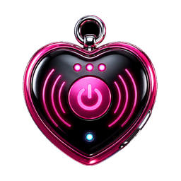 Pink Lovense-compatible toy sync emblem